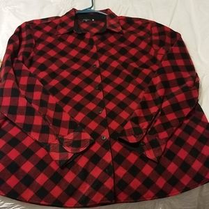 Nice fleece button up long sleeve flannel like